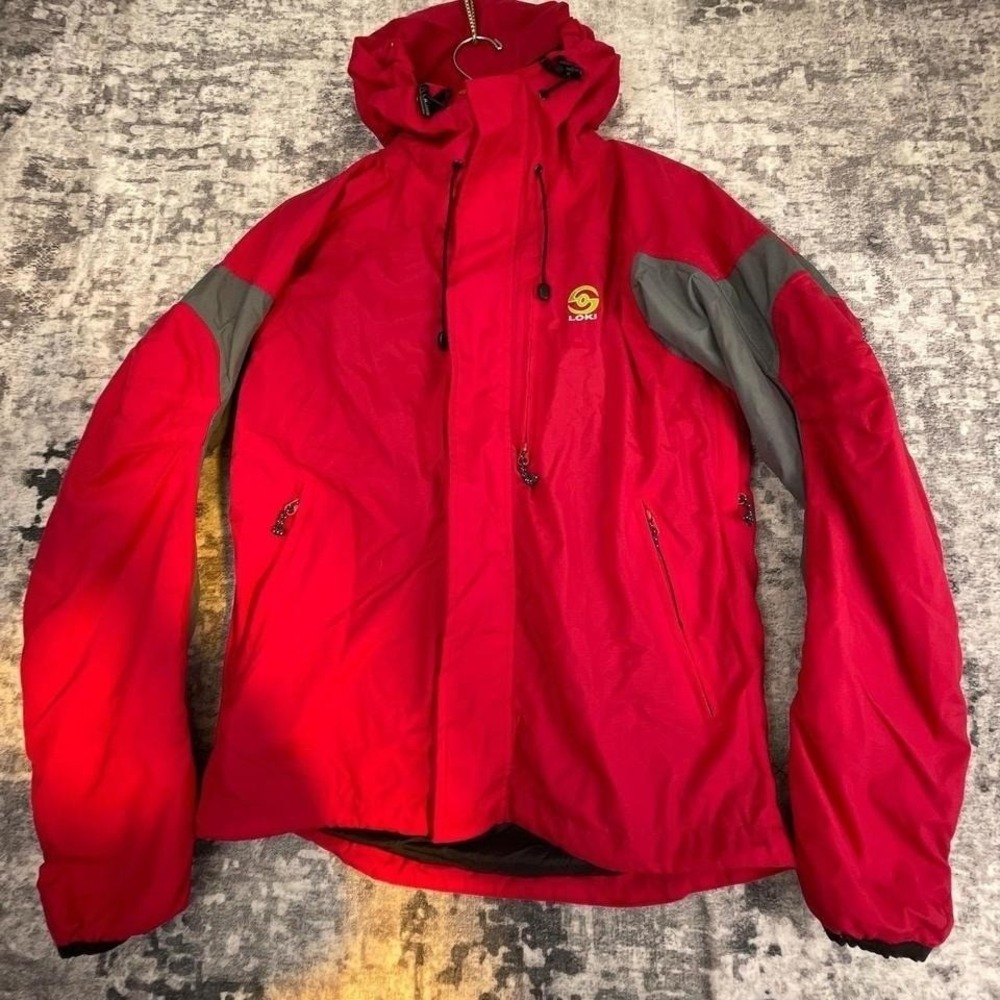 Loki Jacket Red‎ Gray Size S Balaclava Hooded Winter  All In One Softshell